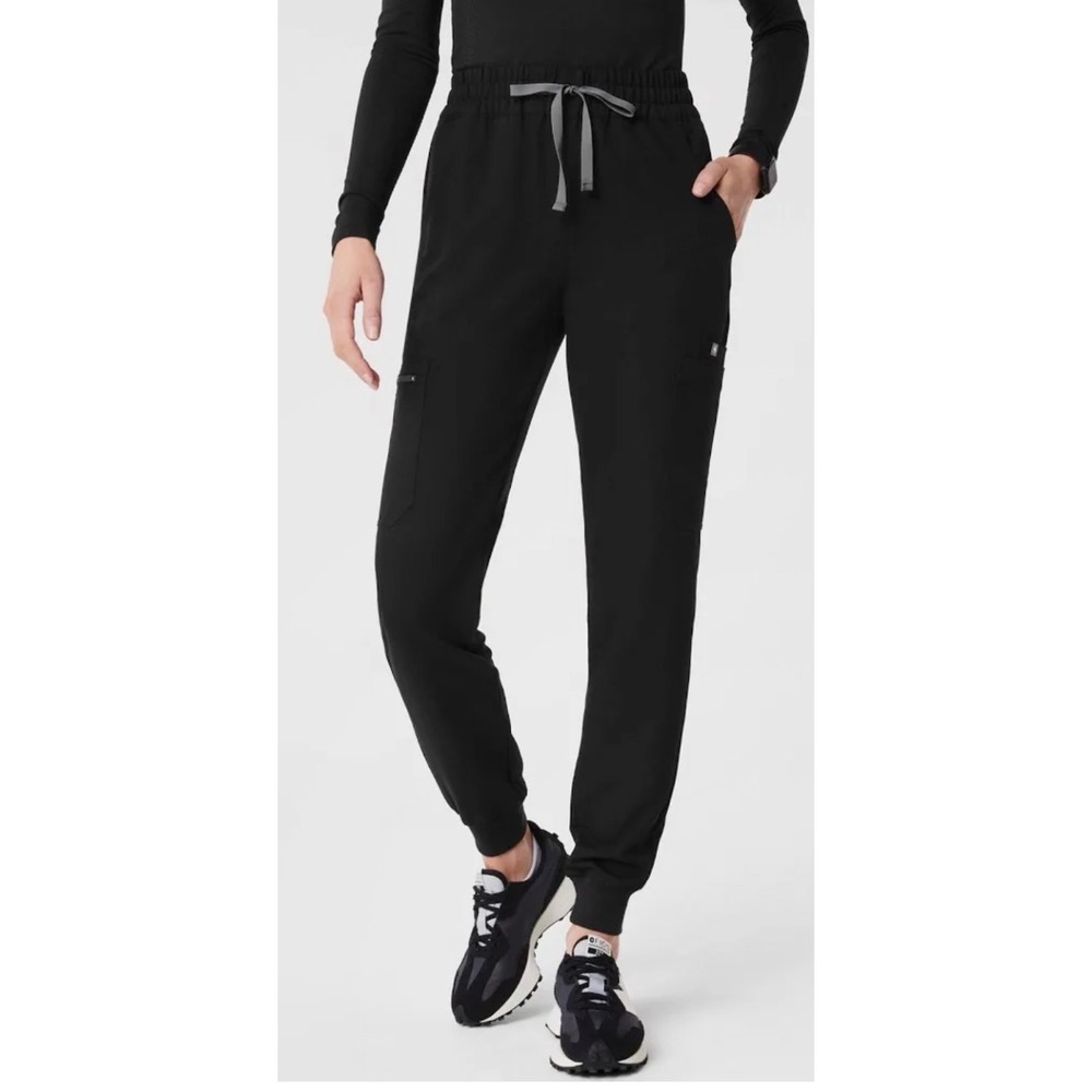 FIGS Jogger Scrub Pants Black Women Medium Technical Collection